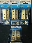 New Pairs Solid Brass Hinges National Hardware 1/2" X 3/4". Fixed Price $19.95.