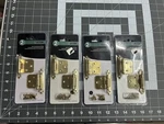 New 4-PACK Lot 2/PC Liberty H0103BL-PB-U Brass Plate Self Closing Overlay Hinge. Fixed Price $18.38.