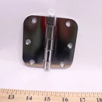 (3-PK) Everbilt Squeak-free Door Hinge Chrome 3-1/2" X 5/8" Radius. Fixed Price $6.95.