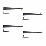 Black Spear Tip Strap Pintle Hinge 14 Diamond Etch Style Wrought Iron Lift Off. Fixed Price $147.95.