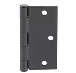 Pack Everbilt Matte Black Squeak-free Door Hinges Square Radius 3-1/2". Fixed Price $13.93.