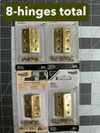 4-PACK (8 Hinges) National Hardware N211-375 Mini Solid Bright Brass X 1-3/8". Fixed Price $22.16.