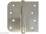 6 Of 4" Satin Nickel Door Hinges Straight Square X 5/8" Radius Round Corner. Fixed Price $19.99.