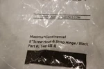 Ameristar Maxima Continental 8" Screw Hook & Strap Hinge Black 146-SX-R. Fixed Price $32.97.