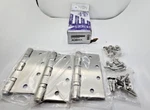(qty 3) Crp Ball Bearing Door Hinges BB31 4.5" X Stainless Steel US32DNRP. Fixed Price $42.29.