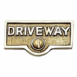 Switch Plate Tags "driveway" Name Sign Labels Lacquered Brass Renovators Supply. Fixed Price $14.99.