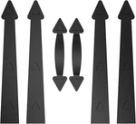Garage Door Magnetic Decorative Hardware Kit 6 Pieces Black Faux Hinges Handle. Fixed Price $27.99.