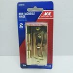 Ace Non-mortise Hinge 3" Bright Brass #5298195 Pack. Fixed Price $10.75.