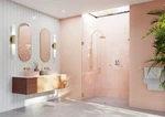 Glass Warehouse GW-WH-56-5 Illume 78"H X 56-1/2"W Hinged Brass. Fixed Price $820.28.