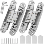 6" Invisible Door Hinges (2 Pcs) - Hidden, Zinc Alloy, 180 Opening, Silent. Fixed Price $100.05.