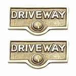 Switch Plate Tag "driveway" Name Signs Labels Brass Pack Of 2 Renovators Supply. Fixed Price $27.99.