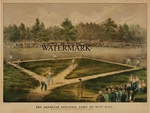 1866 Currier Ives American National Game 13X19 Reproduction. Fixed Price $19.99.