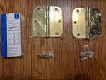 Pack, Hager RC1842 Hinge 3-1/2" X Polished Brass 5/8" Radius Corner. Fixed Price $13.00.