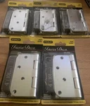 New Stanley 75-0390 RD758 4" Bright Chrome Door Hinges W/ Screws. Fixed Price $26.99.