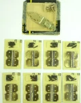 9 Pairs Small Hinges Antique; Bright Brass Woodworking Jewelry Box Craft Project. Fixed Price $12.50.