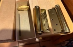 Nib Bommer Single Action Spring Hinges Solid Brass W/ Screws For 1"-1.5"DOO. Fixed Price $30.00.