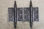 Old Cabinet Door Hinges X 1/2" Antique Steeple Top Victorian Cast Iron. Fixed Price $56.90.