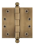 Qty 12 - Nostalgic Warehouse 4" Ball Tip Square Corner Heavy Duty Hinges. Fixed Price $120.00.