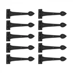 Door Gate Strap Hinge Heart Tip Rough Forged Iron 12" Pack Of 10. Fixed Price $271.99.