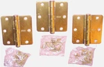 Rounded Corner Door Hinges Lot 3-1/2" Vintage Stanley RDF179 Hardware Usa Nos. Fixed Price $24.95.