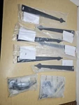 Decorative Garage Strap Hinge (lot) 0123191, Spade Lift Handle 4118684,+. Fixed Price $100.00.