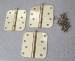 Penrod Hinges Ball Bearing 4"X -5/8" Radius Bright Brass M24615 US3 SETOF3. Fixed Price $12.00.