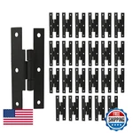 Qcaa Black Steel Hinge Offset For Cabinet Door 3/8 Matte 24 Pack Made. Fixed Price $128.69.