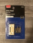 Bulldog Hardware 1- 1/2" Utility Hinge, Brass Plated, 2PACK, D-85. Fixed Price $8.49.
