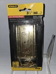 Nos Stanley #46-0816 3.5" 88MM Half Surface Hinge, CD815 Bright Brass. Fixed Price $9.98.