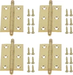 Pack Of 4 2.5 Inch Brass Door Butt Hinges, Mini Cabinet Decorative Folding Bu.... Fixed Price $20.93.