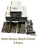 Baldwin 1030-050 Hinge 3.5'' X Satin Brass/black Finish Pairs (6 Total). Fixed Price $59.99.