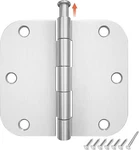 Hosom Pack 3.5" X Rounded Door Hinges 5/8" Radius Brushed Nickel. Fixed Price $13.99.