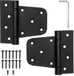 Ilyapa Heavy Duty Self Closing Shed Door Hinges, 2 Pack - Black Square Fo. Fixed Price $21.88.