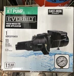 Everbilt Convertible Jet Pump Hp Cast Iron Housing Gpm Mpn 1011 480 255. Fixed Price $175.00.