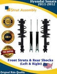 New Oe Front Strut & Rear Shock For 2013-2014 Hyundai Sonata Lifetime Warranty. Fixed Price $300.88.