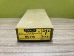 Pair Stanley 241F Hinges Steel Flat Button Tip Dull Brass Plated 3.5" X. Fixed Price $24.99.