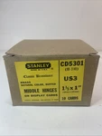 Stanley CD5301 Bright Solid Brass 1-1/2" Middle Cabinet Chest Box Hinges 10PK. Fixed Price $32.65.