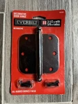 Everbilt Black Matte Decorative Door Hinge; #259-951; 3-1/2" W/ 5/8 Radius. Fixed Price $7.99.