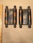 Antique Bommer Double Action Spring Hinges 2 Working Brass 4. Fixed Price $29.00.
