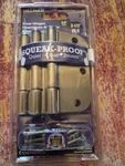 3-PACK Hillman #854321. Squeak-proof 3.5 Inch Door Hinges Satin Nickel 3-1/2". Fixed Price $14.00.