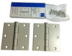 12PC 3.5" Prime Coated Square Corners Residential Door Hinges Hager 1741-USP. Fixed Price $26.80.