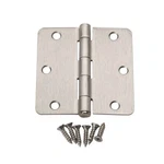 24 Pcs Satin Nickel Steel Door Hinge 3.5" 61976 1/2" 1/4 Radius Corner Sn. Fixed Price $24.26.