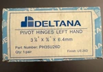 PH35U15 Solid Brass 7/8-INCH X 5/8-INCH 1/4-INCH (6.4MM) Pivot Hinge. Fixed Price $34.50.