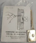 Ives 42 Pocket Sliding Door Bolt (made Usa) Spring Action Brass #110158 Nos. Fixed Price $10.99.