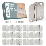 18 Pack Brushed Nickel Hinges 3.5 X Inch Interior Door Hardware 5/8 Radius. Fixed Price $32.95.