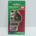 Ace Crescent Sash Lock Antique Brass #5298617. Fixed Price $8.75.