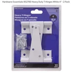 Hillman Heavy Duty Steel T-hinge White 4" Shed Barn Door 2 Pack. Fixed Price $10.49.