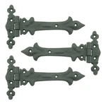 Black Wrought Iron Door Strap Hinge 7" Spear Tip Rust Resistant Pack Of 3. Fixed Price $48.99.