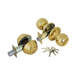 Premier Lock 05C Solid Brass Entry Door Knob Double Cylinder Deadbolt 6 SC1 Key. Fixed Price $33.95.