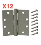 Pcs Of Everbilt 594129 Square Prime Coated Ball Bearing Door Hinge 4-1/2 In.. Fixed Price $14.99.